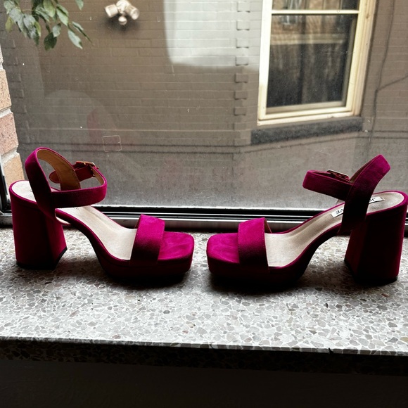 JOY IN LOVE Women's Chunky Platform High Heels Ankle Strap Block Heel Sandals - Picture 3 of 12